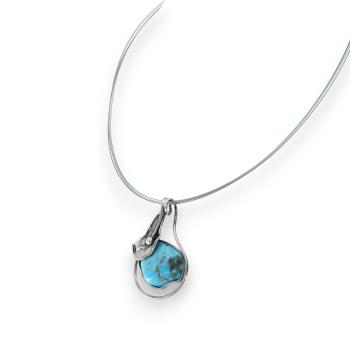 Halsschmuck mit Türkis in 925 Silber