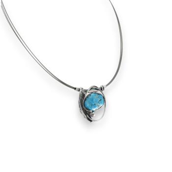 Halsschmuck mit Türkis in 925 Silber