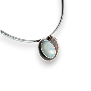 Halsschmuck Larimar in 925 Silber