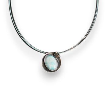 Halsschmuck Larimar in 925 Silber