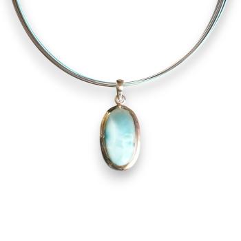 Halsschmuck Larimar in 925 Silber