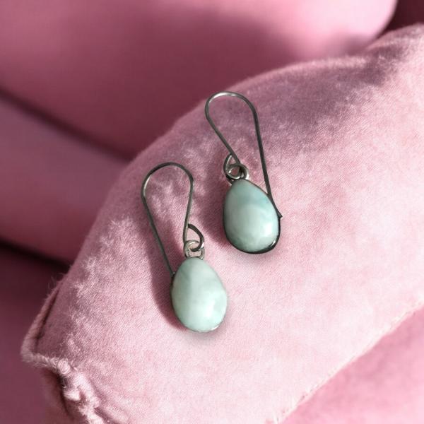 Ohrhänger Larimar in 925 Silber