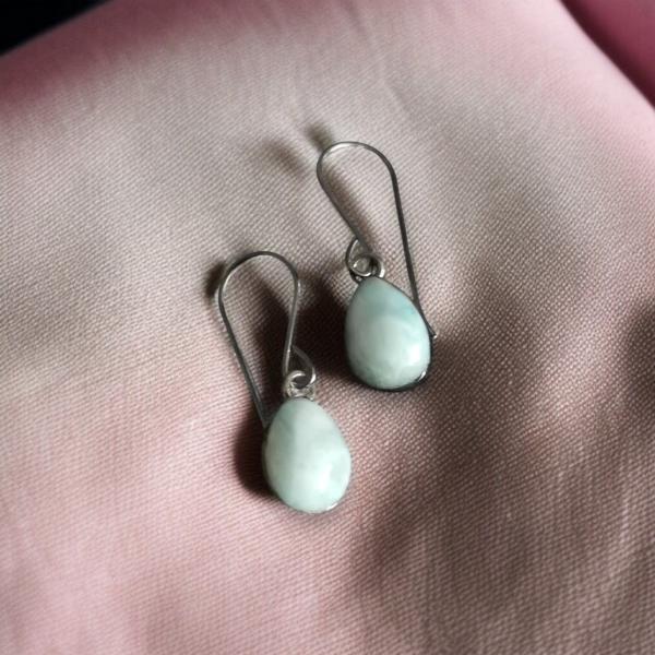 Ohrhänger Larimar in 925 Silber