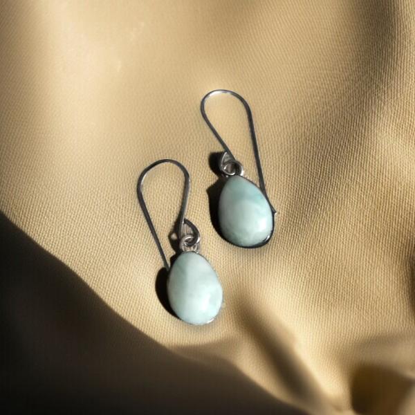Ohrhänger Larimar in 925 Silber