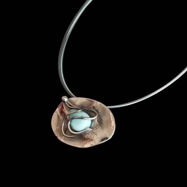 Halsschmuck Larimar in 925 Silber