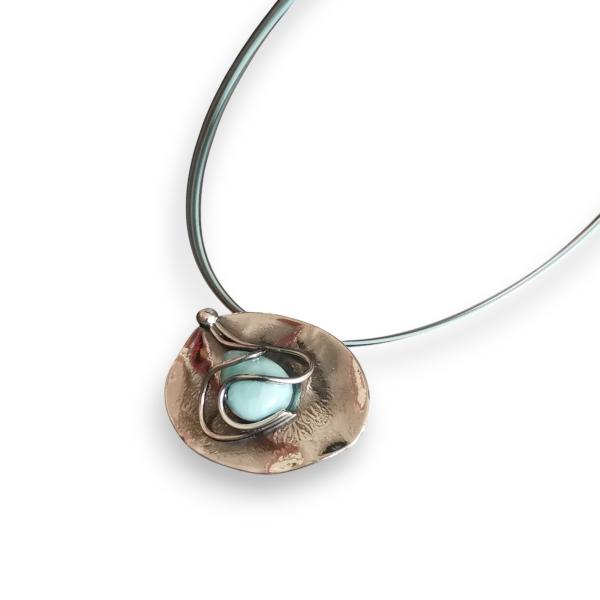 Halsschmuck Larimar in 925 Silber