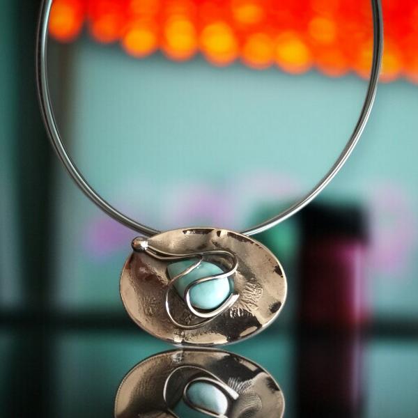 Halsschmuck Larimar in 925 Silber