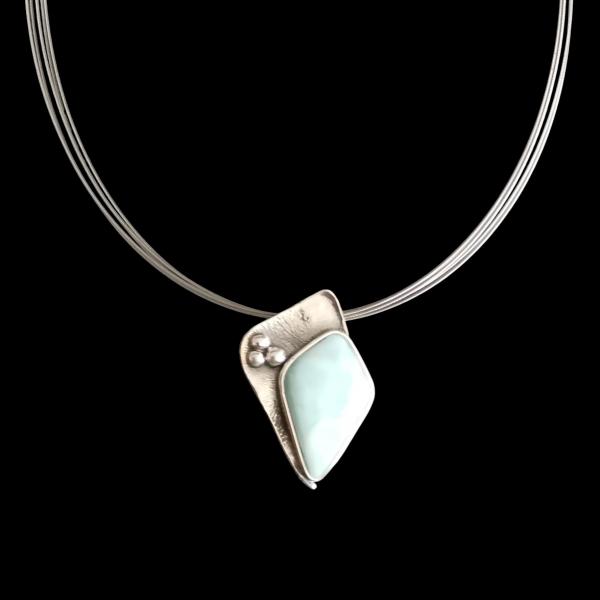 Halsschmuck Larimar in 925 Silber
