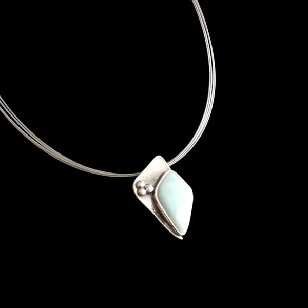 Halsschmuck Larimar in 925 Silber