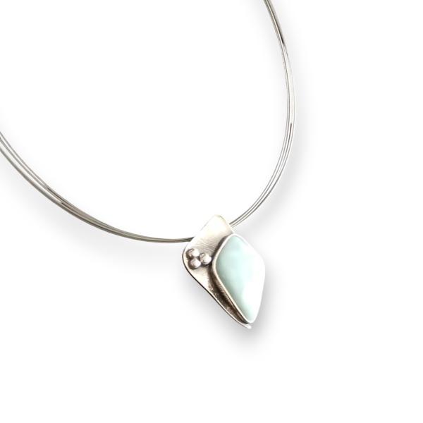 Halsschmuck Larimar in 925 Silber