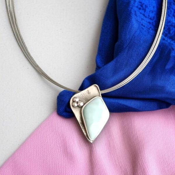 Halsschmuck Larimar in 925 Silber