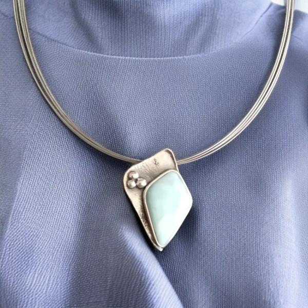 Halsschmuck Larimar in 925 Silber