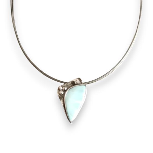 Halsschmuck Larimar in 925 Silber