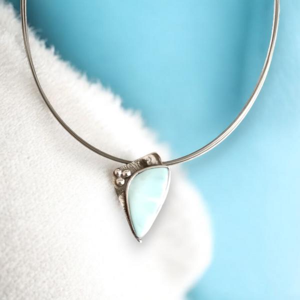 Halsschmuck Larimar in 925 Silber