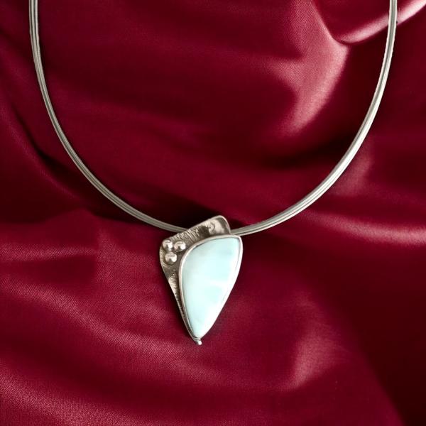 Halsschmuck Larimar in 925 Silber