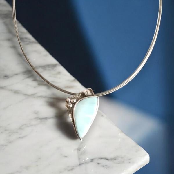 Halsschmuck Larimar in 925 Silber