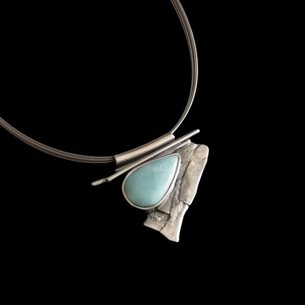 Halsschmuck Larimar in 925 Silber