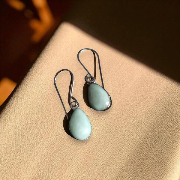 Ohrhänger Larimar in 925 Silber