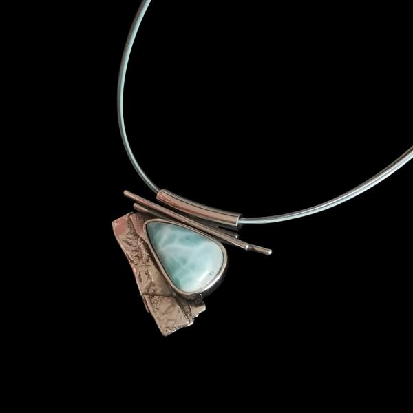 Halsschmuck Larimar in 925 Silber
