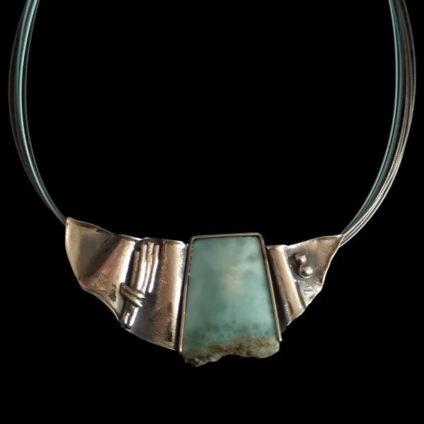 Halsschmuck Larimar in 925 Silber