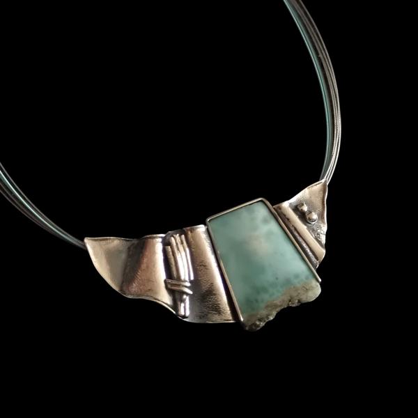 Halsschmuck Larimar in 925 Silber