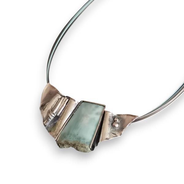 Halsschmuck Larimar in 925 Silber