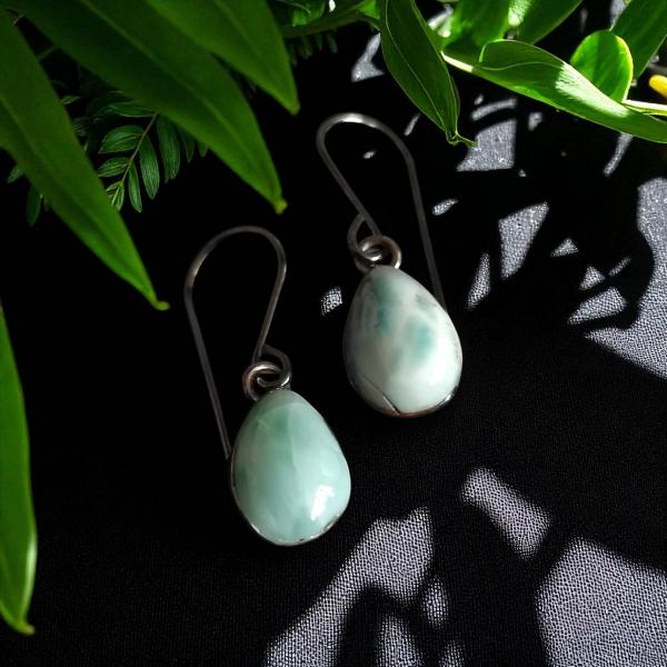 Ohrhänger Larimar in 925 Silber