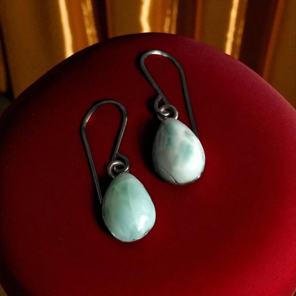 Ohrhänger Larimar in 925 Silber