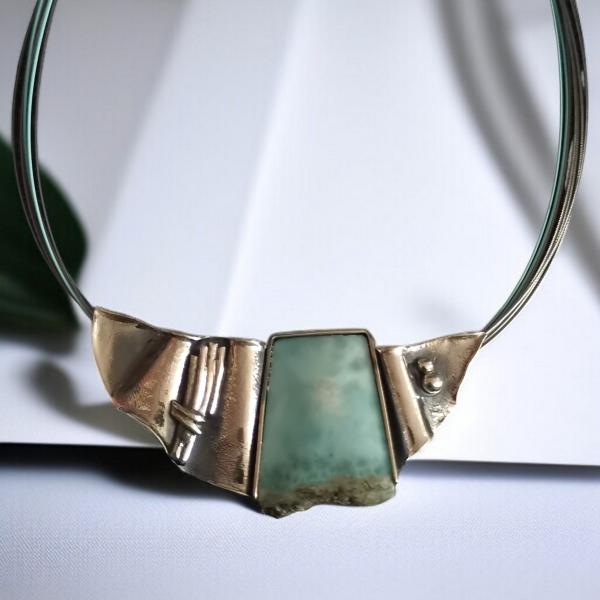 Halsschmuck Larimar in 925 Silber