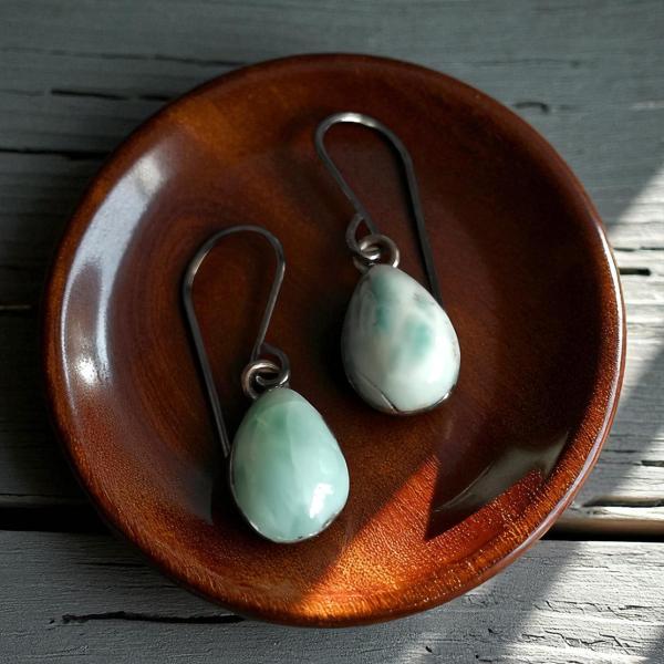 Ohrhänger Larimar in 925 Silber