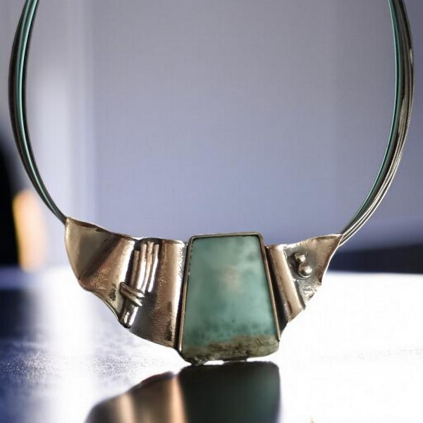 Halsschmuck Larimar in 925 Silber