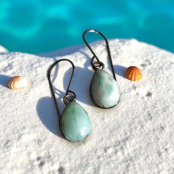 Ohrhänger Larimar in 925 Silber
