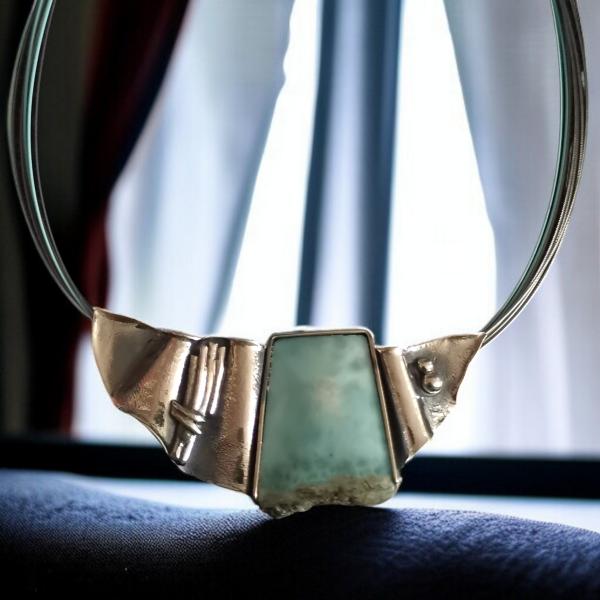 Halsschmuck Larimar in 925 Silber