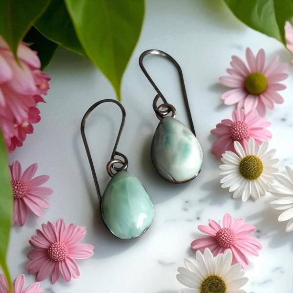 Ohrhänger Larimar in 925 Silber