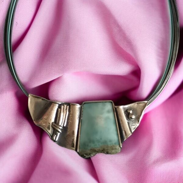 Halsschmuck Larimar in 925 Silber