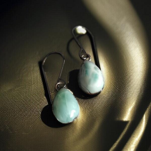 Ohrhänger Larimar in 925 Silber