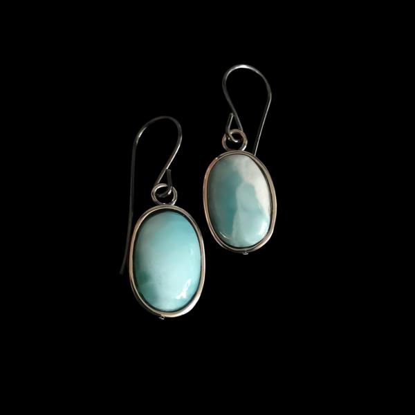 Ohrhänger Larimar in 925 Silber