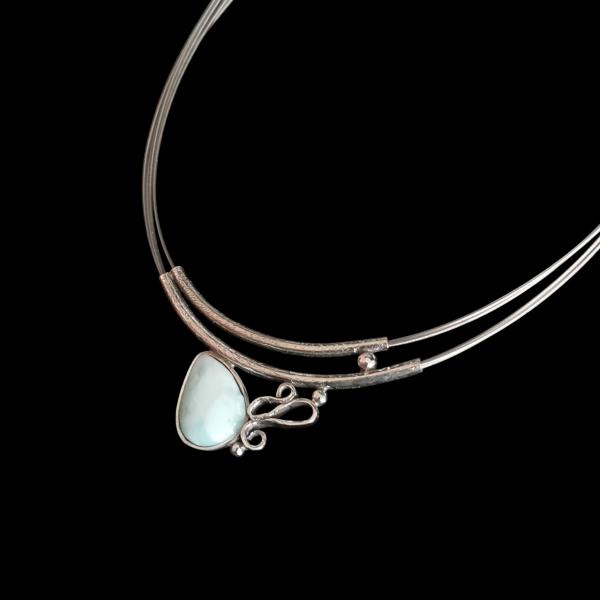 Halsschmuck Larimar in 925 Silber