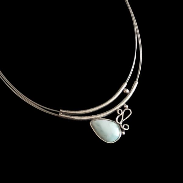 Halsschmuck Larimar in 925 Silber