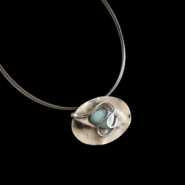 Halsschmuck Larimar in 925 Silber