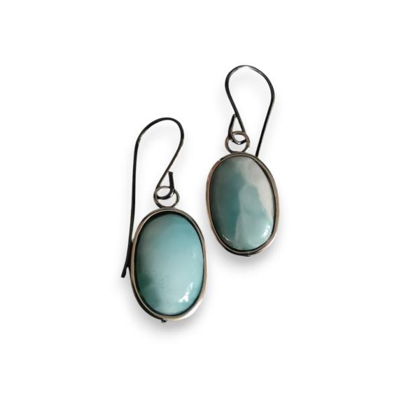 Ohrhänger Larimar in 925 Silber