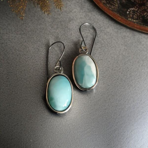 Ohrhänger Larimar in 925 Silber