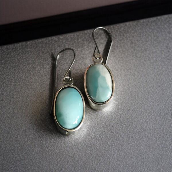 Ohrhänger Larimar in 925 Silber