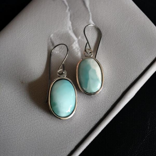 Ohrhänger Larimar in 925 Silber