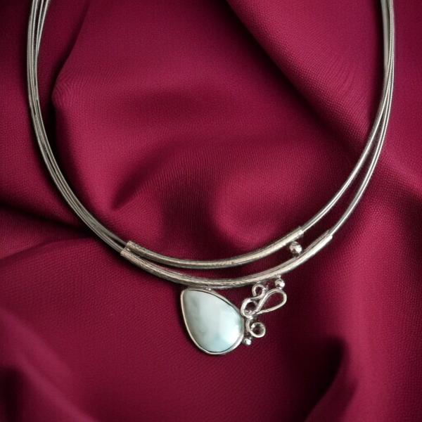 Halsschmuck Larimar in 925 Silber