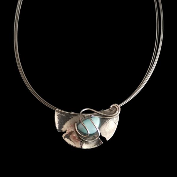 Halsschmuck Larimar in 925 Silber