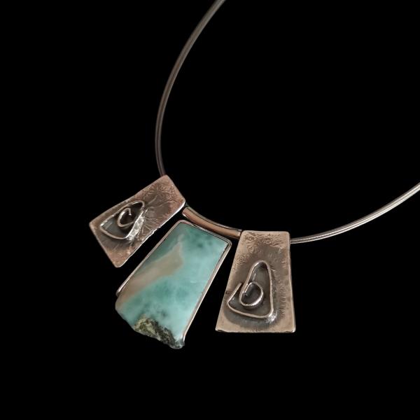 Halsschmuck Larimar in 925 Silber