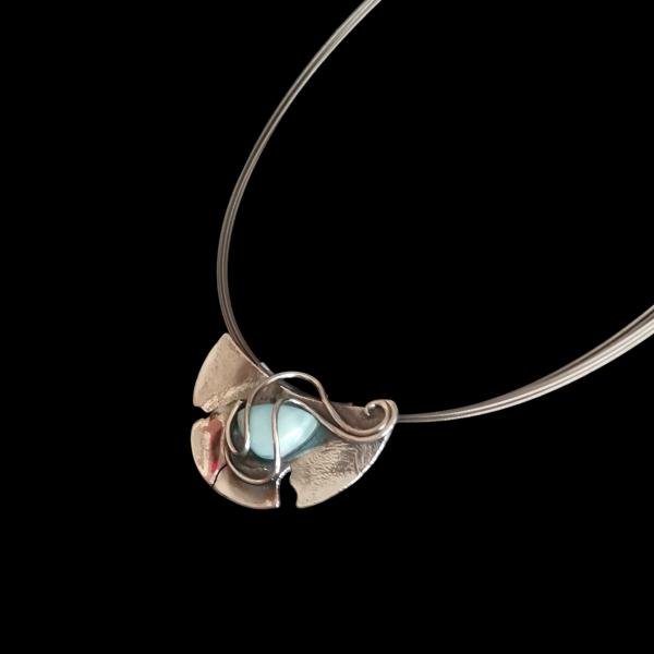 Halsschmuck Larimar in 925 Silber