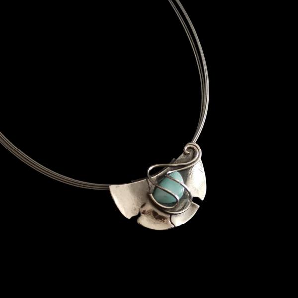 Halsschmuck Larimar in 925 Silber