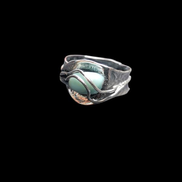 Ring Larimar in 925 Silber